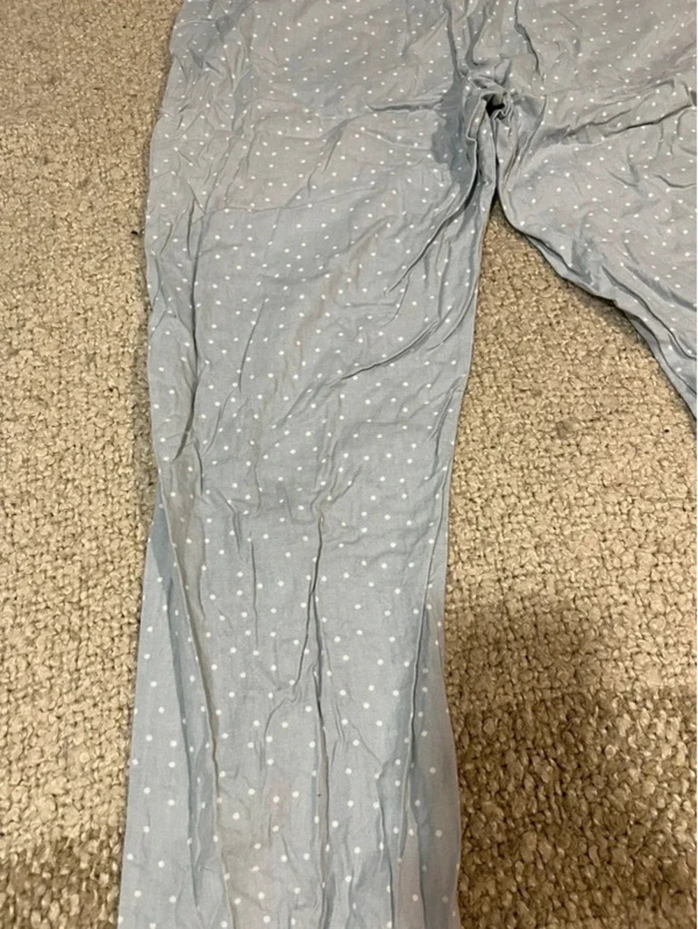 Gilligan & O’Malley woman sleepwear pajama pants M grey white poco dots
